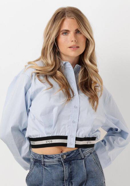 Blauwe CO'COUTURE  COTTON CRISP LOGO CROP SHIRT - large
