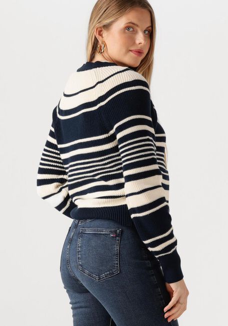 TOMMY HILFIGER Gilet CO CARDI STITCH C-NK LS CARDI Crème - large