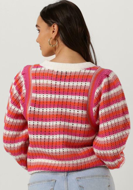 Roze FREEBIRD Trui KNIT-POINT-STRIPE-COT-23-1 - large