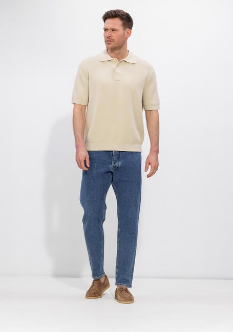 SELECTED MEN Polo SLHDANE SS KNIT RELAXED POLO NOOS en beige - large