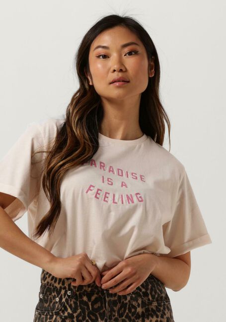 CATWALK JUNKIE T-shirt RELAXED ROLLED-UP SLEEVE TEE en rose - large