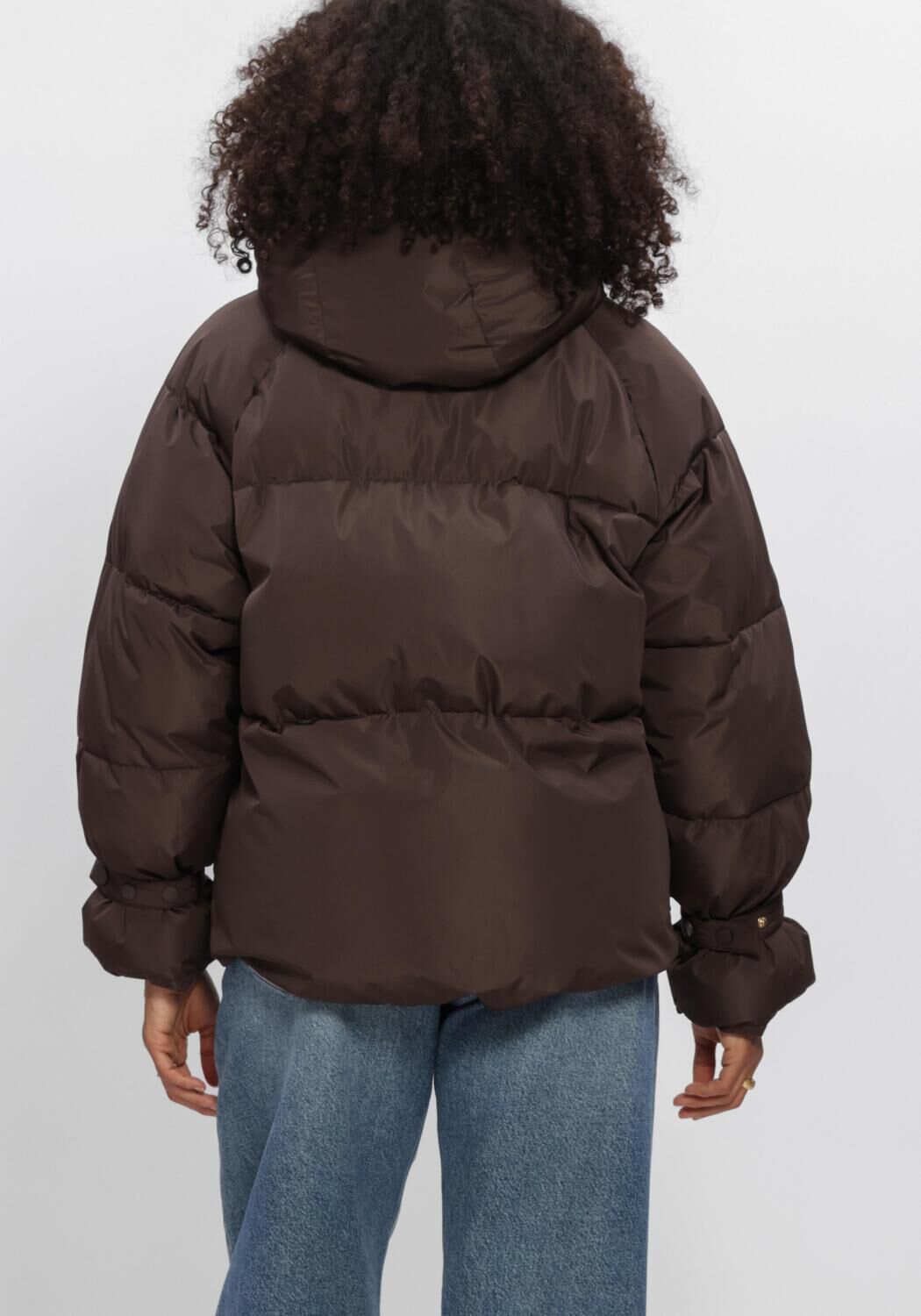 WITHBLACK Veste matelass&eacute; WBLKYLIE REAL DOWN JACKET en marron - large