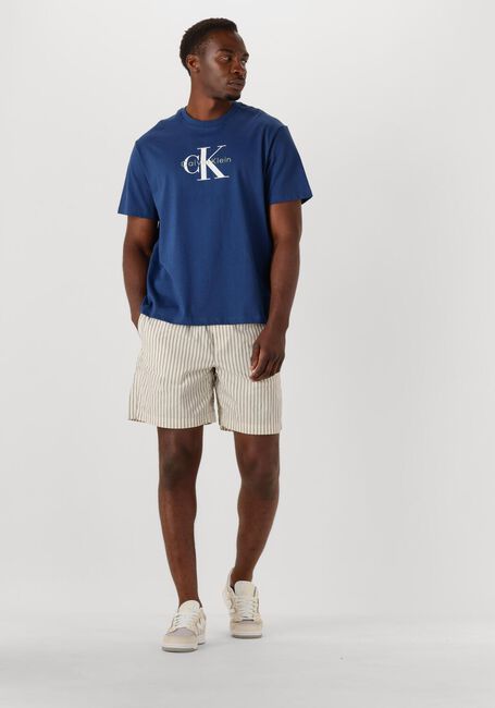 CALVIN KLEIN T-shirt SS HERO MONOLOGO TEE 20S en bleu - large