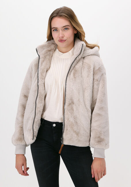 Ecru MOSCOW Faux fur jas EVELYN - large