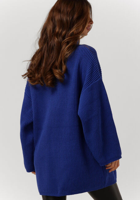 Blauwe ANOTHER LABEL Mini jurk MYRA KNITTED PULL L/S - large