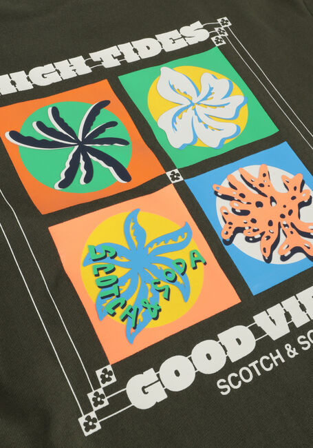 SCOTCH & SODA T-shirt ARTWORK T-SHIRT en vert - large