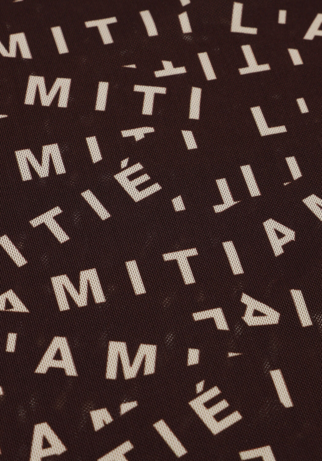 HAUTE L'AMITI&Eacute; Haut L'AMITIE MESH LS O-NECK en marron - large