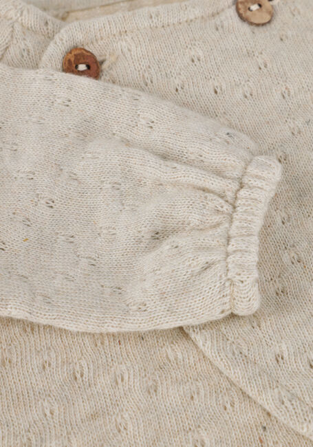 Ecru PLAY UP Vest EMBELLISHED JERSEY CARDIGAN - large