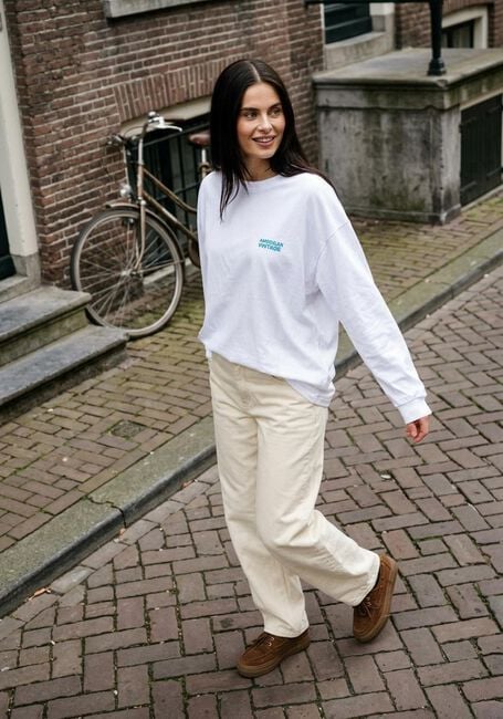Witte AMERICAN VINTAGE T-shirt GIXY - large