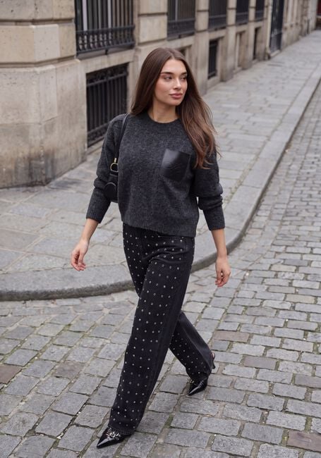 HAUTE L'AMITI&Eacute; Trui DARCIA REVERSE CROP POCKET KNIT - large