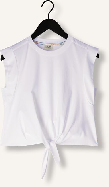 Witte SCOTCH & SODA Top SLEEVELESS KNOTTED T-SHIRT Witte SCOTCH & SODA Top SLEEVELESS KNOTTED T-SHIRT - large