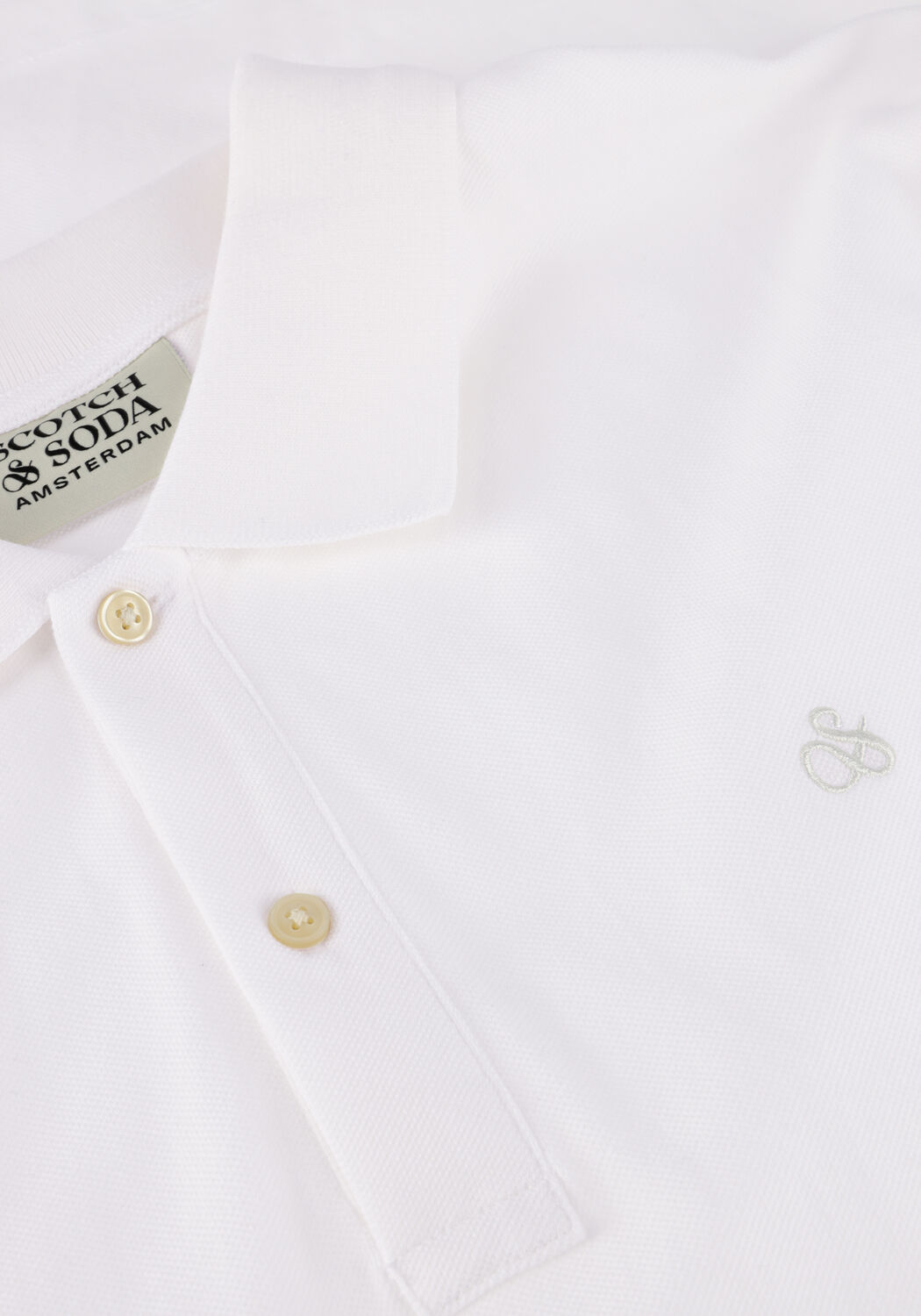 SCOTCH & SODA Polo LOGO PIQUE POLO en blanc - large