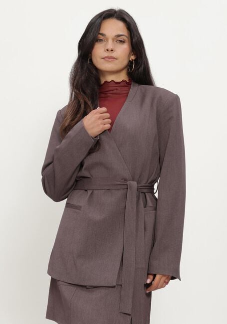 Bruine OBJECT Blazer OBJLISA LO L/S BELT BLAZER - large