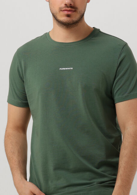 PUREWHITE T-shirt TSHIRT WITH SMALL LOGO ON CHEST AND BIG BACK PRINT Vert foncé - large