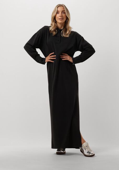 ALIX THE LABEL Robe maxi LADIES KNITTED MAXI POLO DRESS en gris - large