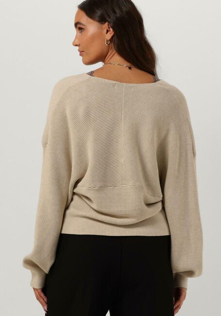 ROSEMUNDE Haut BABETTE SILK TOP W/ LACE en taupe - large
