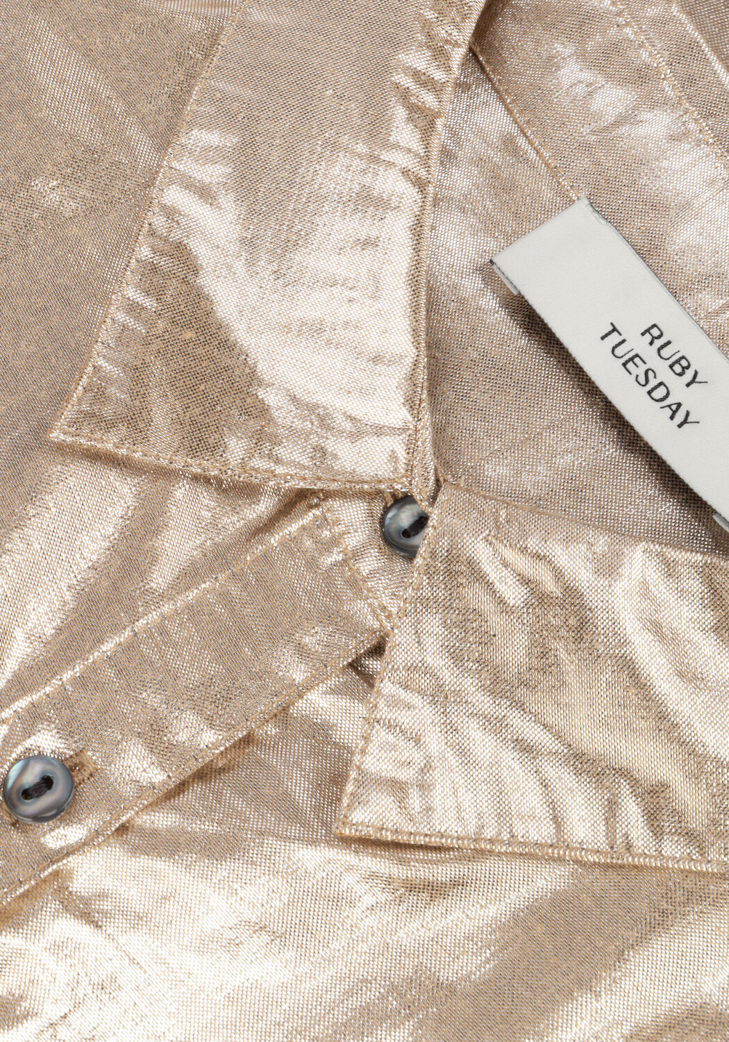 Gouden RUBY TUESDAY  ISAI BIG SHIRT GATHERING SLEEVES - large