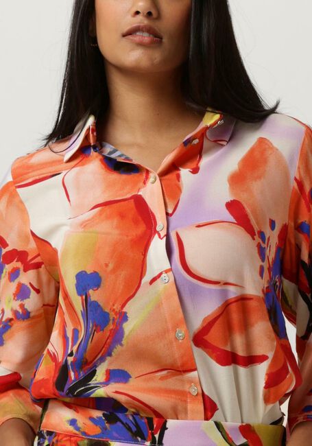 Oranje JANSEN AMSTERDAM  WBF773 WOVEN PRINT BLOUSE 3/4 SLEEVE - large