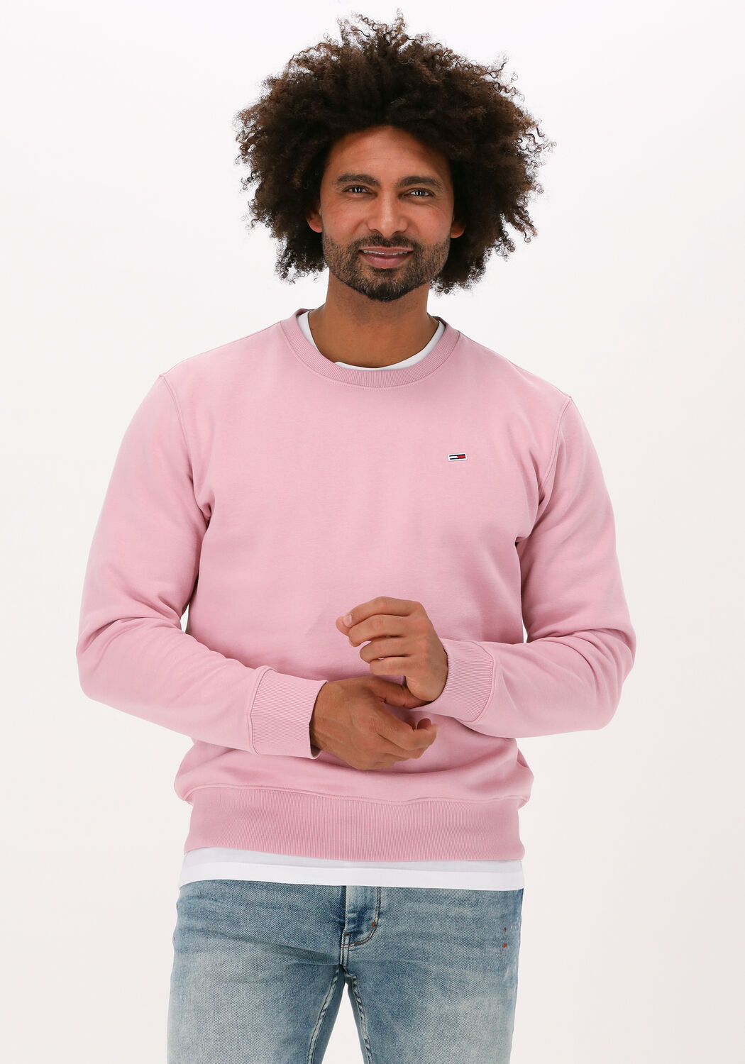 Tommy jeans sweater roze new arrivals