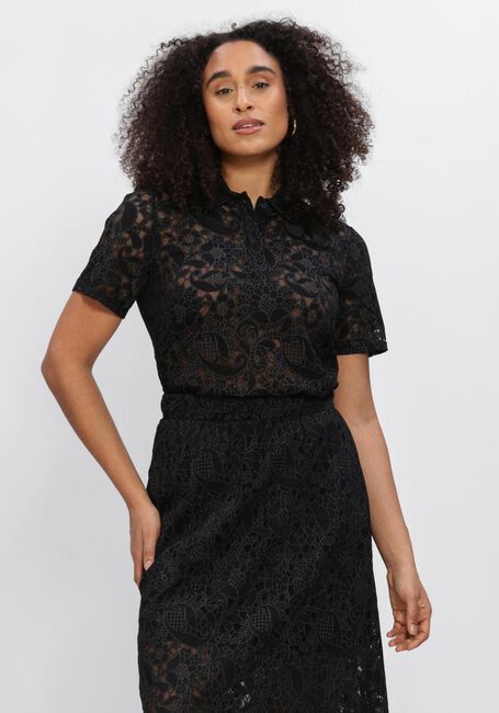 OBJECT Haut OBJBIANCA S/S LO POLO TOP en noir - large