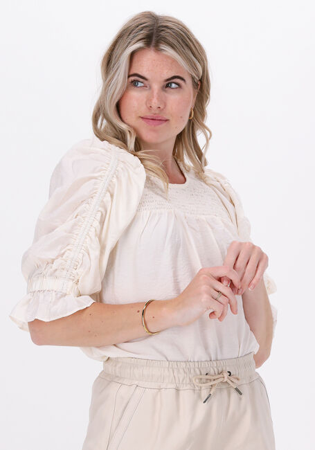 CO'COUTURE CALLUM ELASTIC S/S BLOUSE Blouses Écru - large