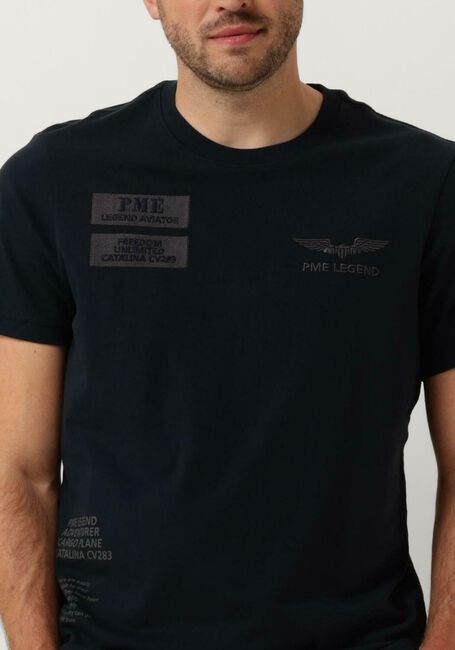 Blauwe PME LEGEND T-shirt SHORT SLEEVE R-NECK SINGLE JERSEY - large