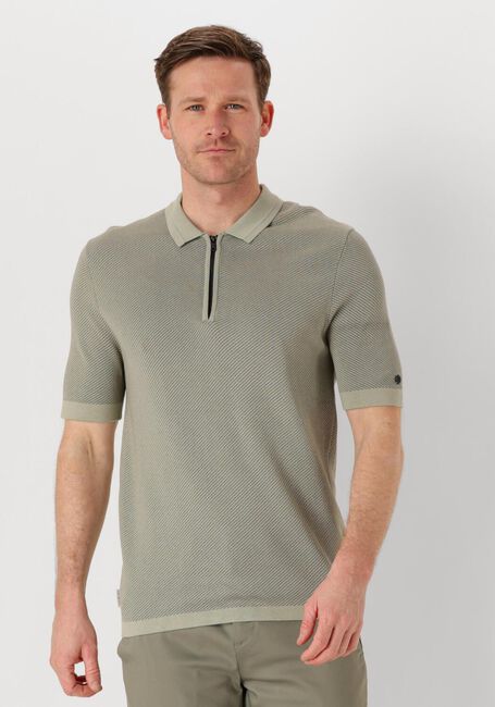 Groene CAST IRON Polo SHORT SLEEVE POLO REGULAR FIT COTTON MODAL - large
