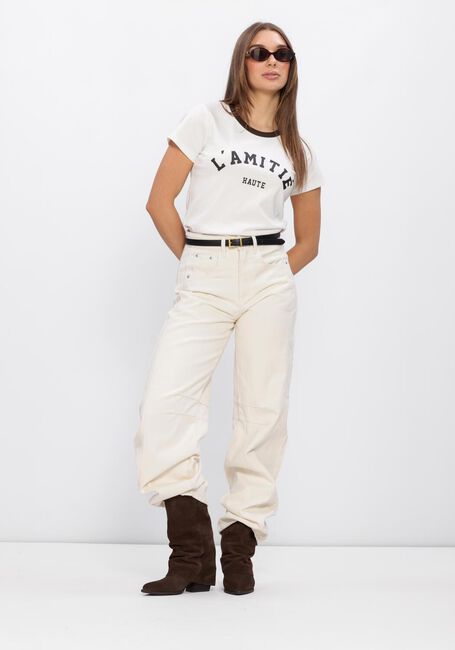 HAUTE L'AMITI&Eacute; T-shirt NECKLINE LOGO TEE Blanc - large