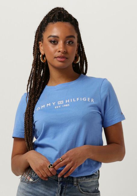 TOMMY HILFIGER T-shirt REC CORP LOGO C-NK Bleu clair - large