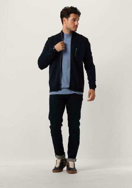 VANGUARD Gilet ZIP JACKET COTTON BONDED MOULINE Bleu fonc&eacute; - large