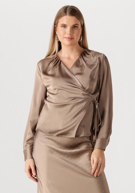 NEO NOIR CAPRINA HEAVY SATEEN BLOUSE Blouses en taupe - large