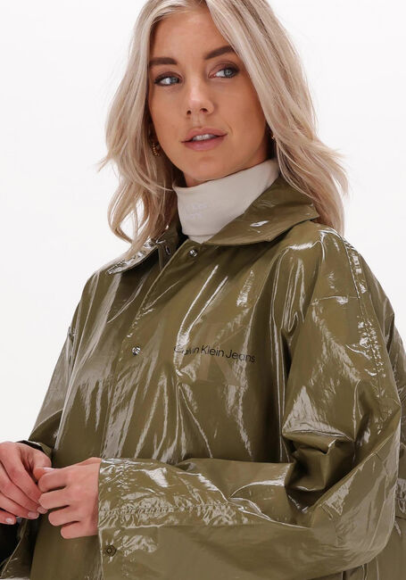CALVIN KLEIN Imperméable COATED LONG JACKET en vert - large