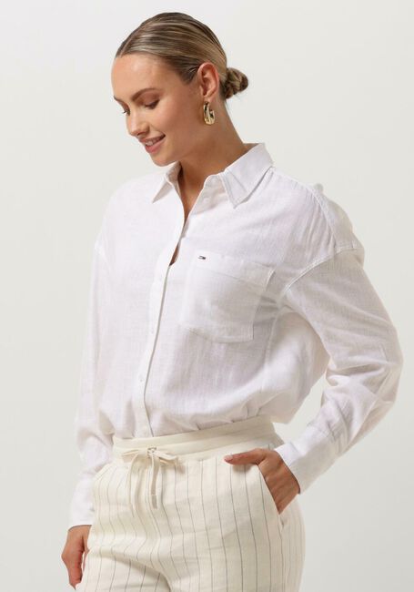 TOMMY JEANS TJW SP OVR LINEN SHIRT Blouses en blanc - large