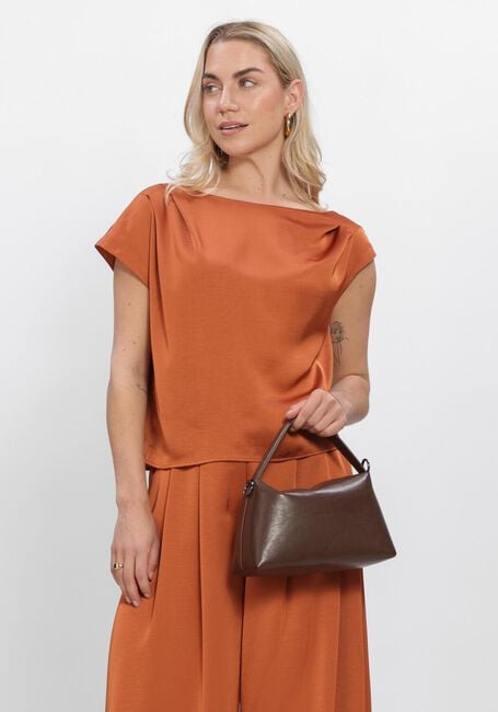 Oranje DANTE6 Tops & T-shirts DANTE6-ROAM SATIN DRAPEY TOP - large
