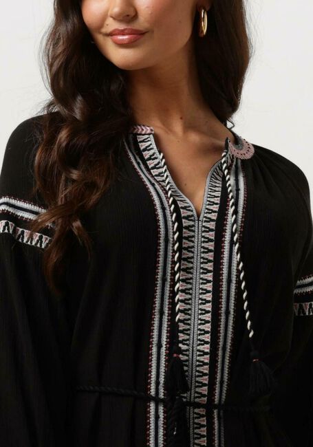 Zwarte SCOTCH & SODA Midi jurk MIDI DRESS WITH EMBROIDERY DETAILS - large