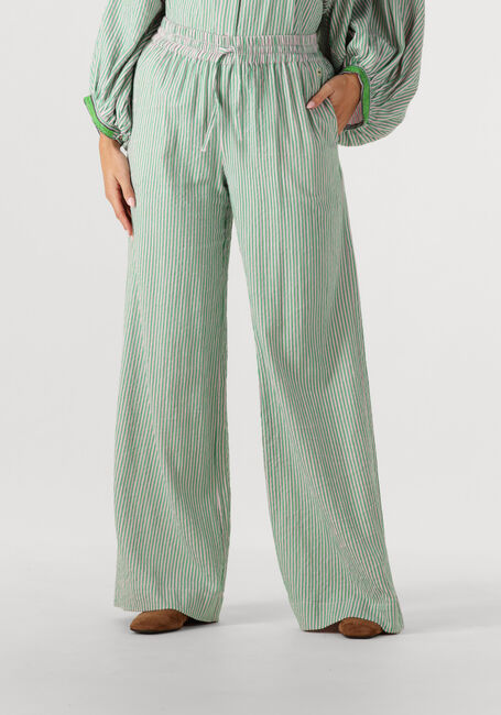 POM AMSTERDAM Pantalon large PANTS SEERSUCKER GREEN PINK en multicolore - large