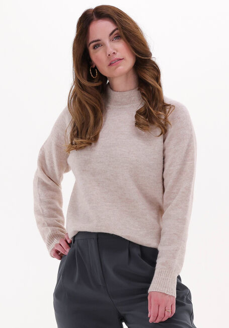 Beige SELECTED FEMME Trui LULU LS KNIT HIGH NECK B - large