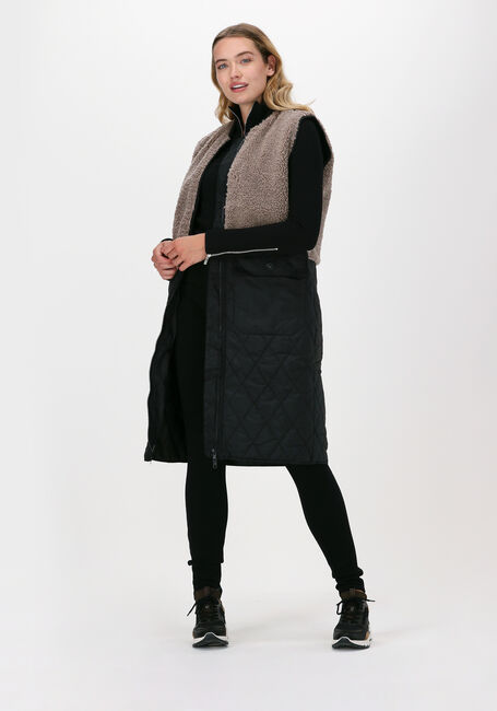 CO'COUTURE Veste sans manches ALLEY FUR MIX VEST en noir - large