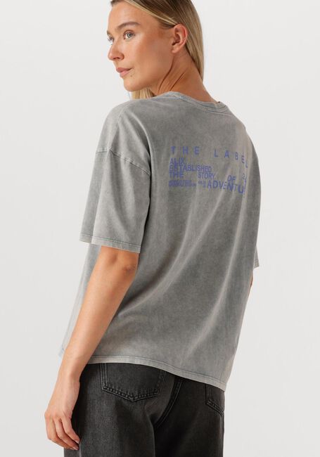 Grijze ALIX THE LABEL T-shirt LADIES KNITTED PRINT T-SHIRT - large