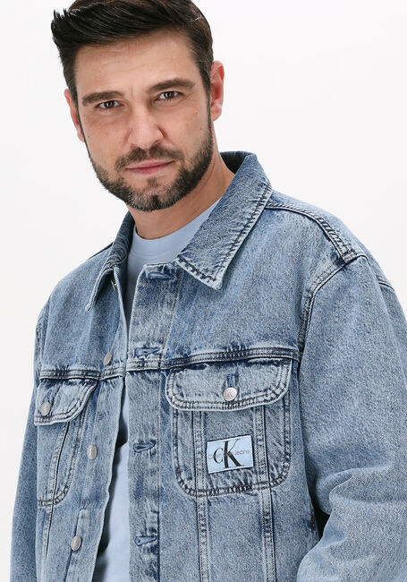 Lichtblauwe CALVIN KLEIN Spijkerjas REGULAR DENIM JACKET - large