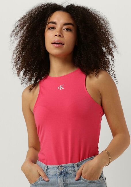 CALVIN KLEIN Haut MICRO MONOLOGO RACER BACK en rose - large