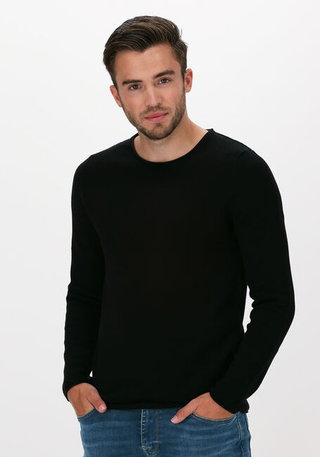 SELECTED HOMME Pull ROCKY CREW NECK B WEBS en noir - large