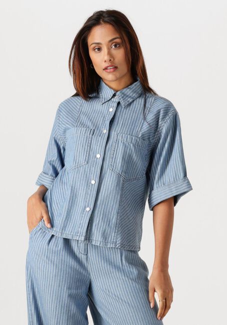 AAIKO SERENE STRIPE CO 568 Blouses Bleu clair - large