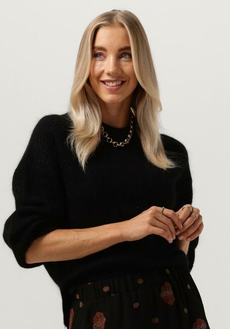 SECOND FEMALE Pull BROOKLINE KNIT NEW O-NECK en noir - large