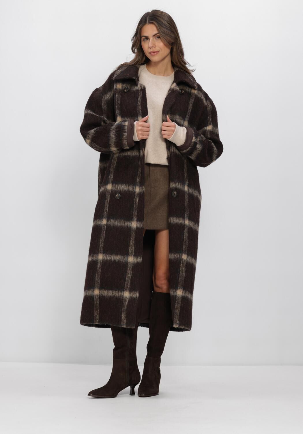 ELEH Manteau EFW260261 en marron - large