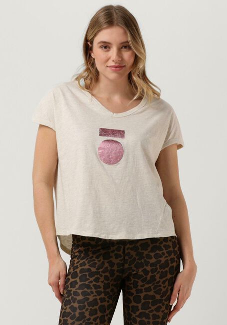 10DAYS T-shirt MEDAL TEE SLUB Écru - large