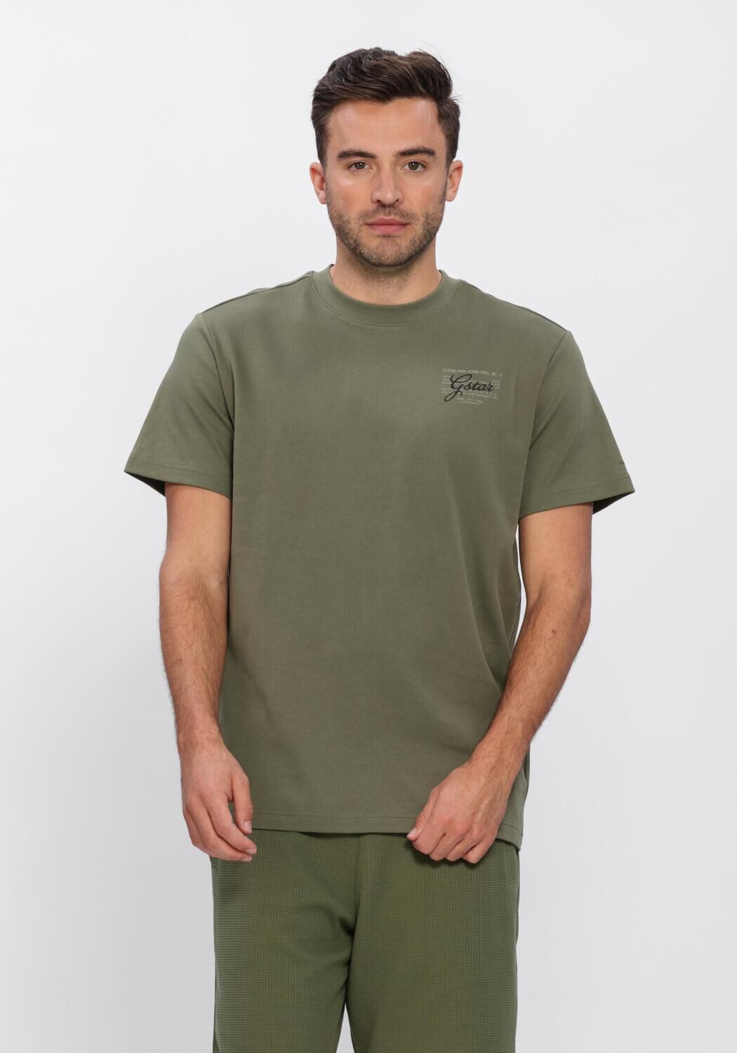 G-STAR RAW T-shirt SCRIPT GR R T en vert - large