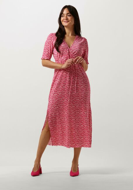 FREEBIRD Robe midi ASTRID en rose - large