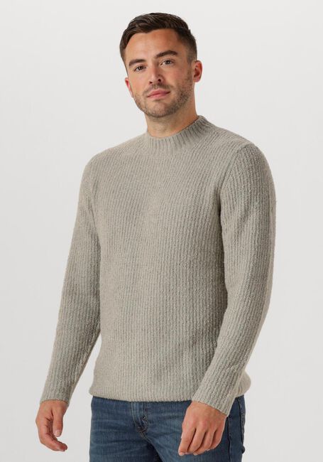 Grijze DSTREZZED Trui QUINT MOCK NECK - large