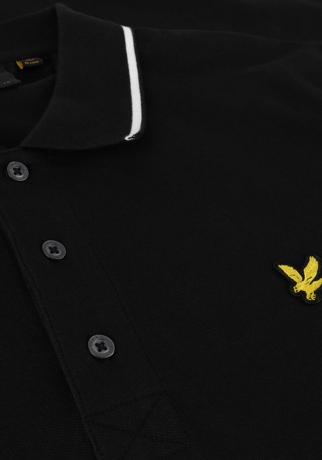 Zwarte LYLE & SCOTT Polo TIPPED POLO SHIRT - large
